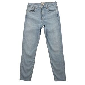 Agolde Sophie High Rise Skinny Jeans Light Wash Raw Hem Womens Size 27